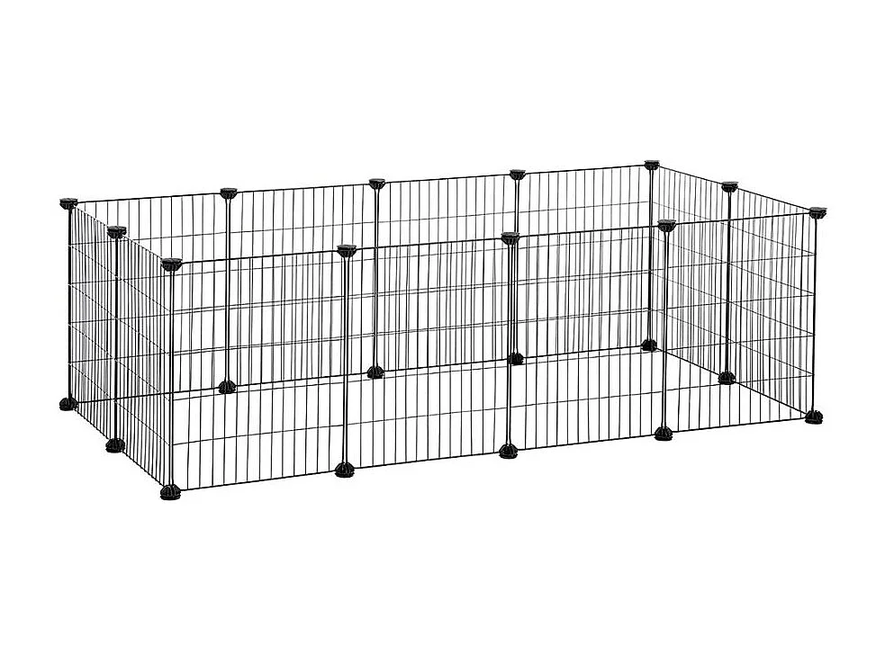 Parc pliable Valora pour animaux de compagnie, noir – Enclos pour petits animaux