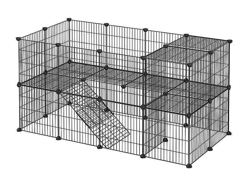Valora Opvouwbare Speelpen voor Kleine Huisdieren – Dierenverblijf – Zwart