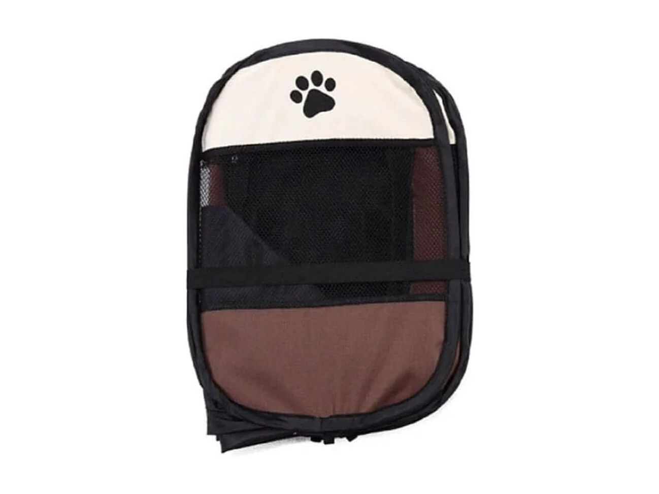 Parc pliable pour chiens et chats Valora Marron et léger avec parois en filet