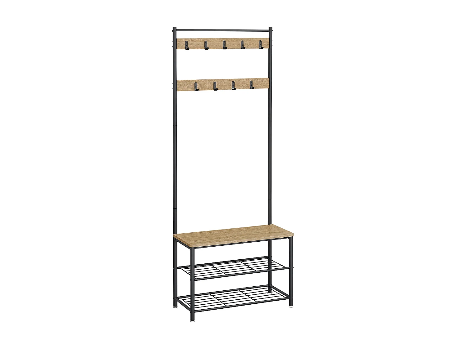 Cintre à vêtements Valora – Organiseur de couloir moderne en chêne Sonoma