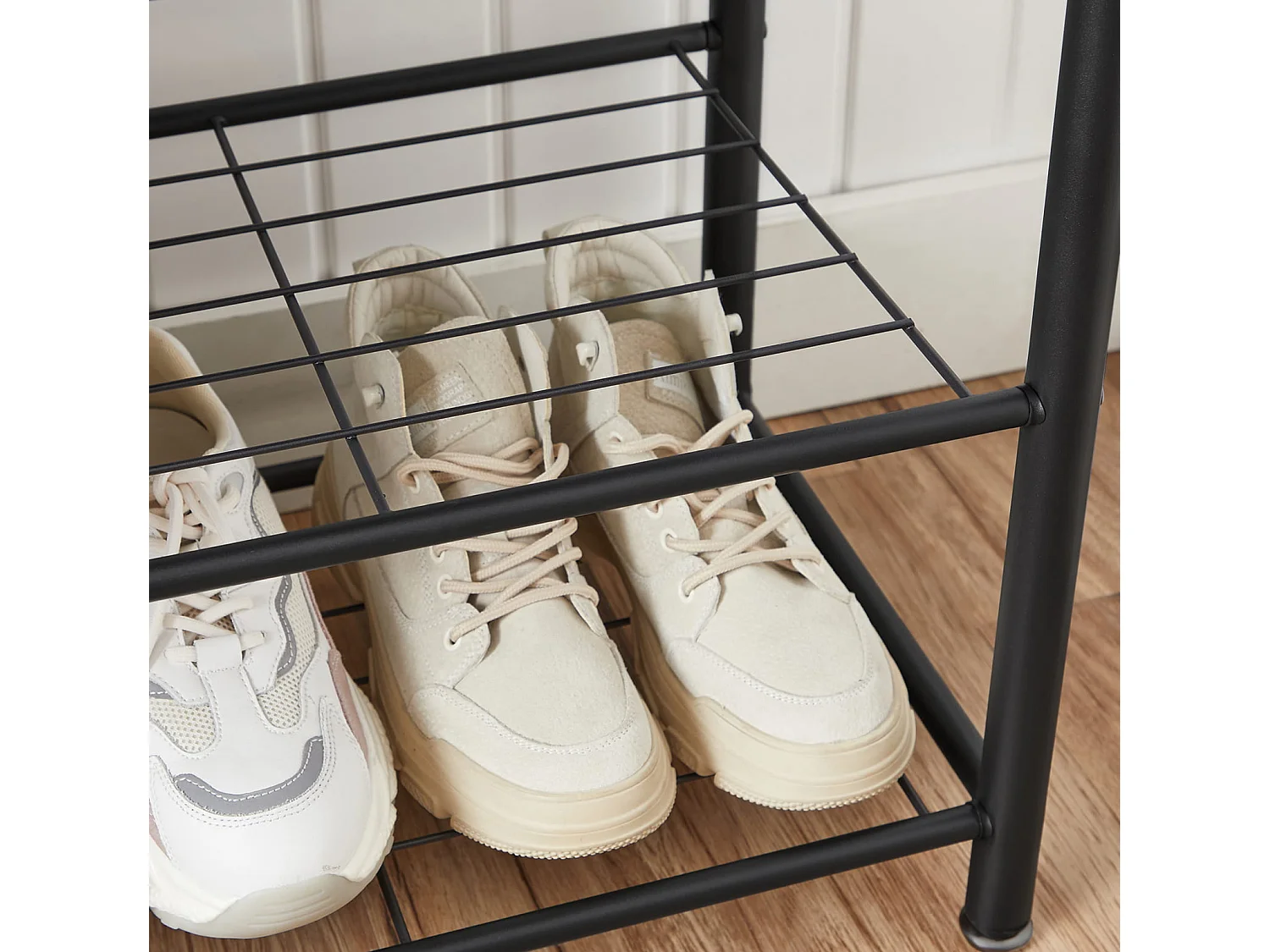 Cintre à vêtements Valora – Organiseur de couloir moderne en chêne Sonoma