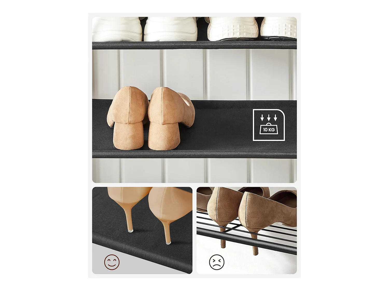 Cintre à vêtements Valora – Chêne Sonoma avec cadre noir