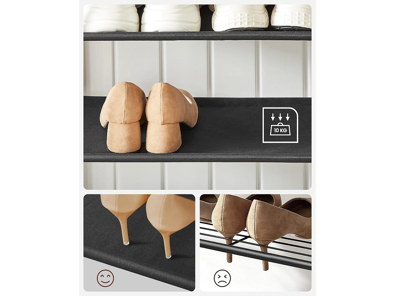 Cintre à vêtements Valora – Chêne Sonoma avec cadre noir