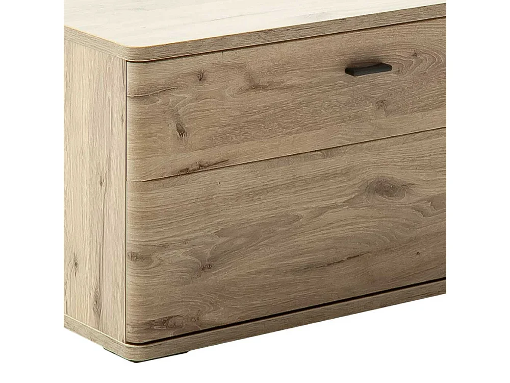 Schuhbank in Wildeichefarben Oberfläche melaminbeschichtet