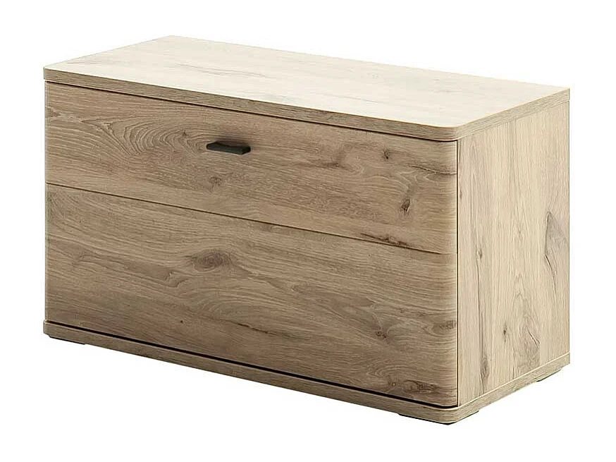 Schuhbank in Wildeichefarben Oberfläche melaminbeschichtet