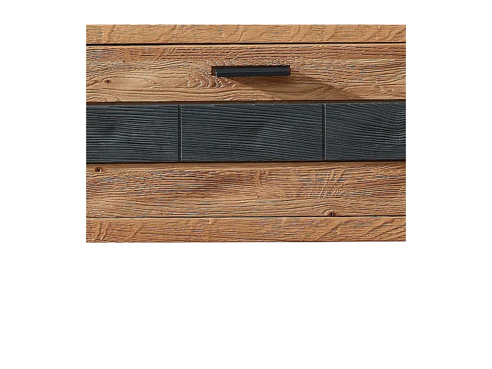 Garderobe Sitzbank in Wildeiche teilmassiv mit Polster