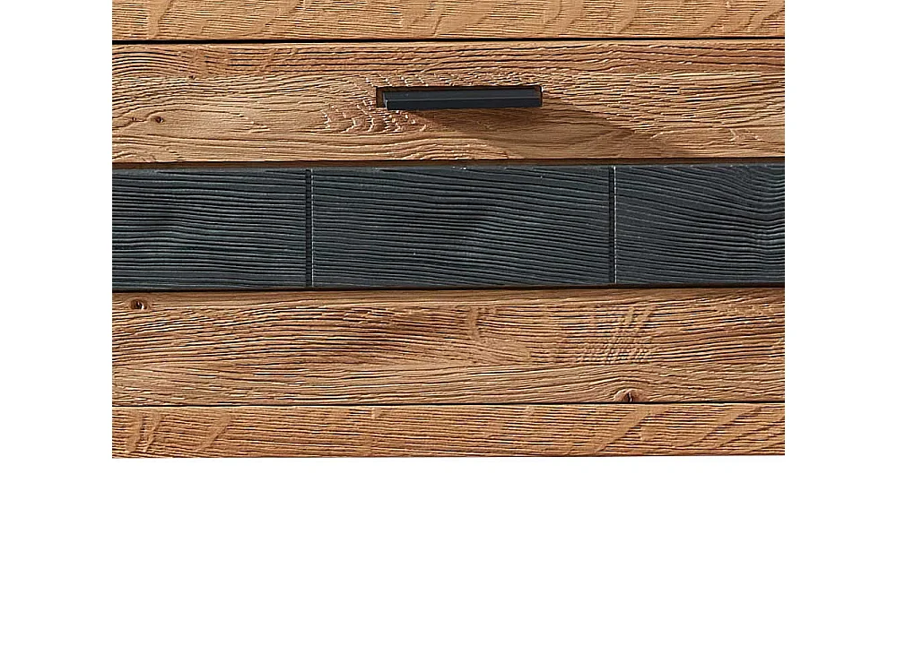 Garderobe Sitzbank in Wildeiche teilmassiv mit Polster