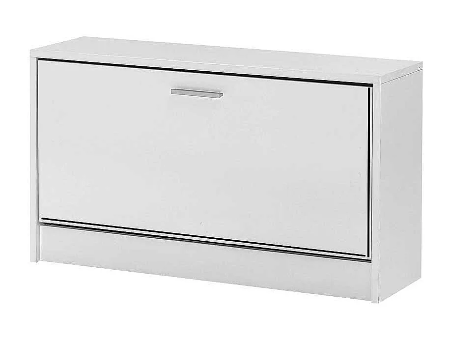 Dielenbank in Weiß Schuhklappe