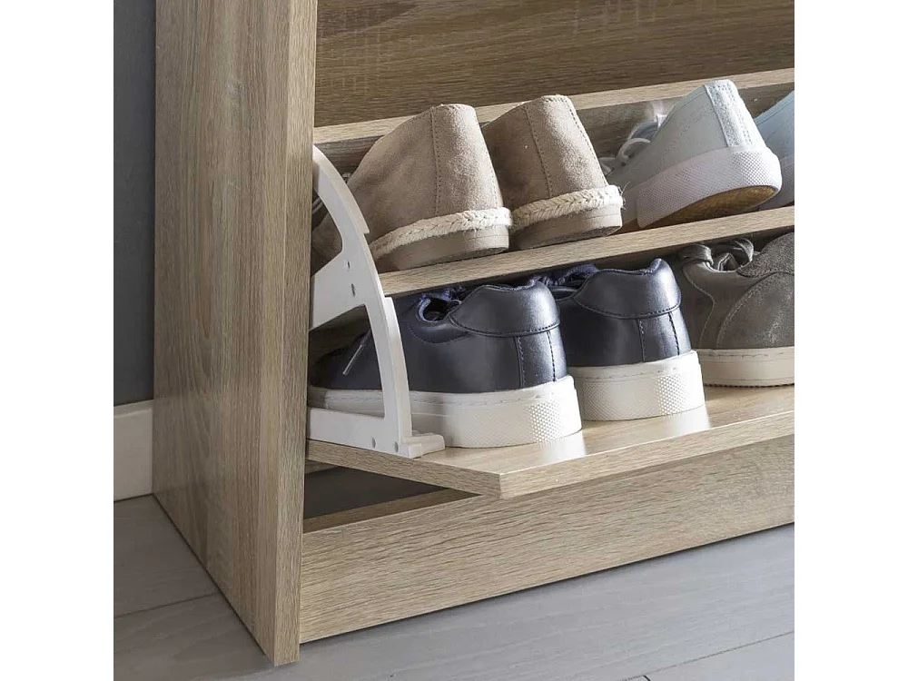 Bank mit Schuhklappe Eiche Sonoma