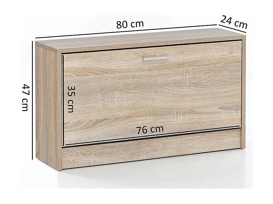 Bank mit Schuhklappe Eiche Sonoma