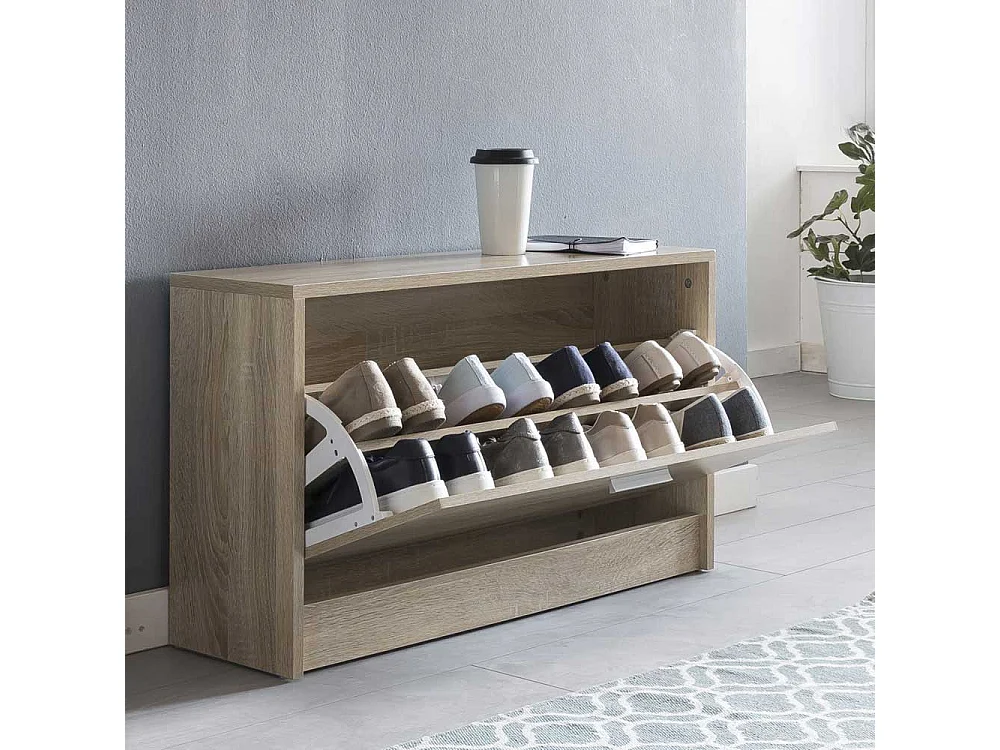 Bank mit Schuhklappe Eiche Sonoma
