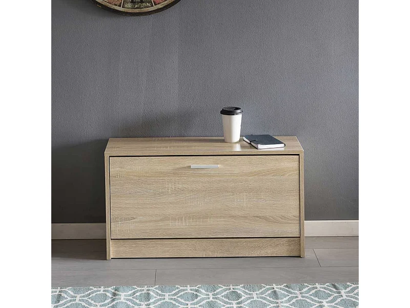 Bank mit Schuhklappe Eiche Sonoma