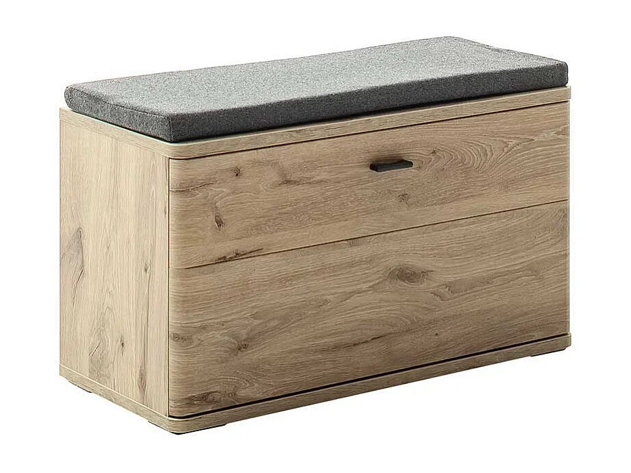 Schuhbank in Wildeichefarben Oberfläche melaminbeschichtet