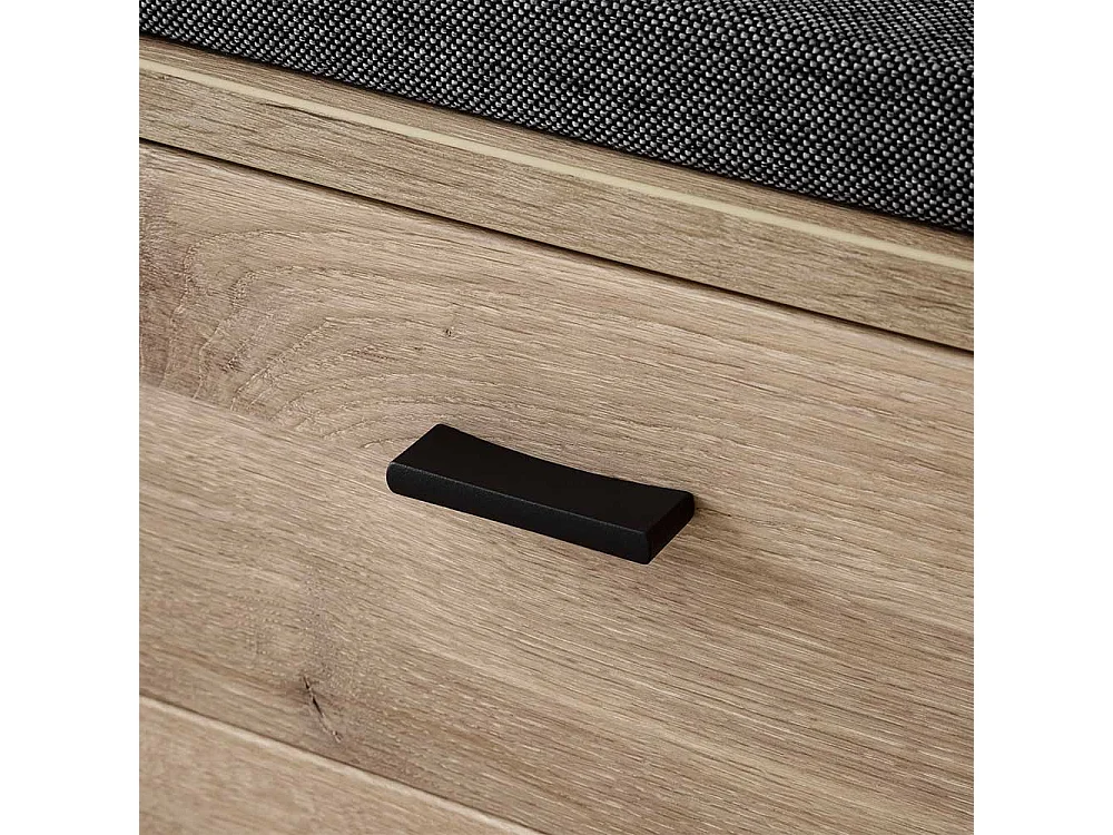 Schuhbank in Wildeichefarben Oberfläche melaminbeschichtet