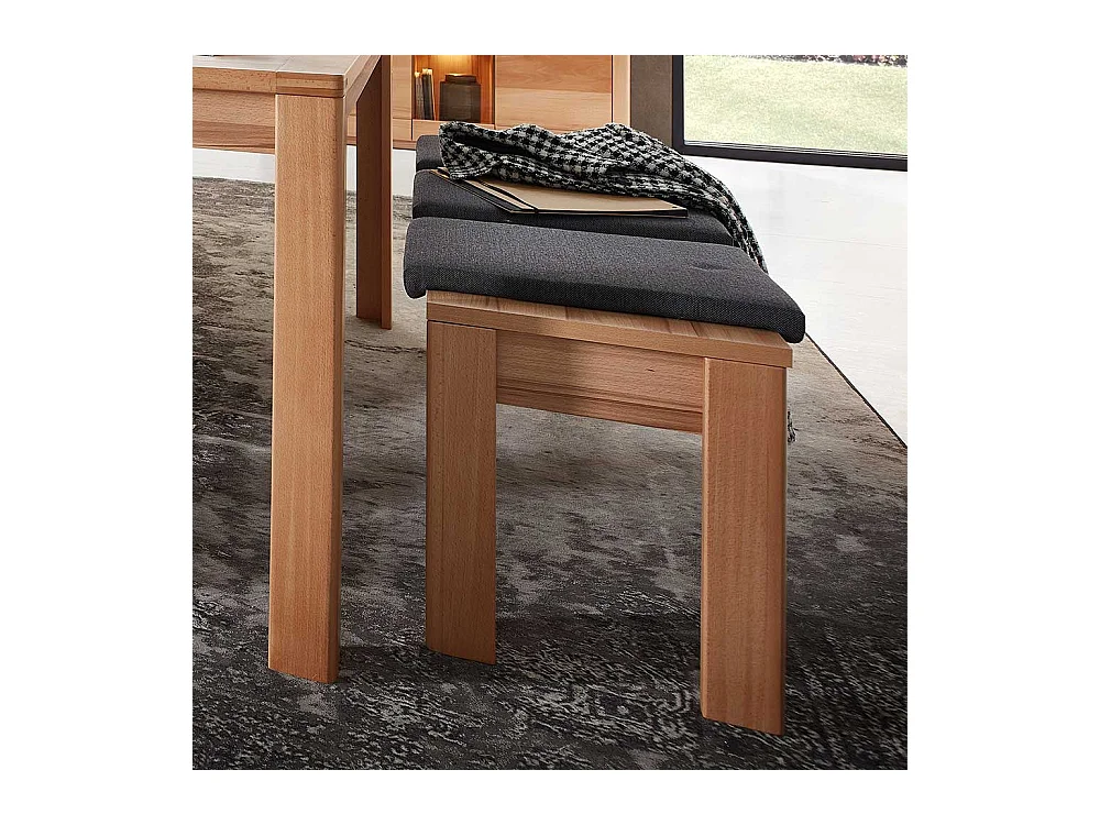 Esstischbank 3 Personen in Kernbuchefarben Anthrazit