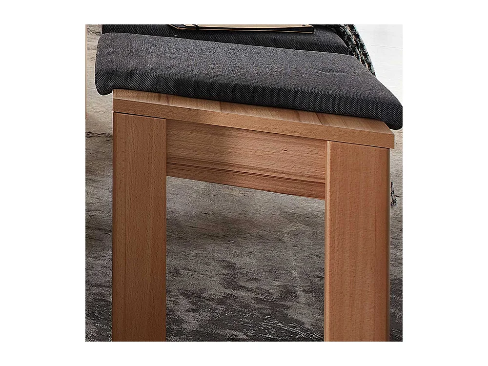 Esstischbank 3 Personen in Kernbuchefarben Anthrazit