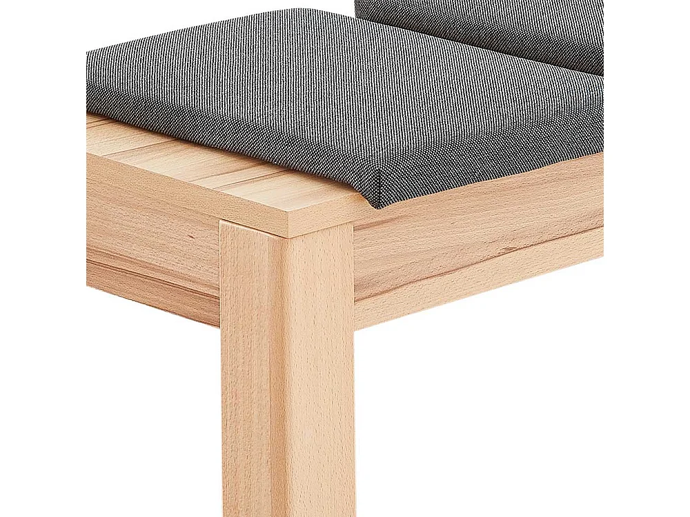 Esstischbank 3 Personen in Kernbuchefarben Anthrazit