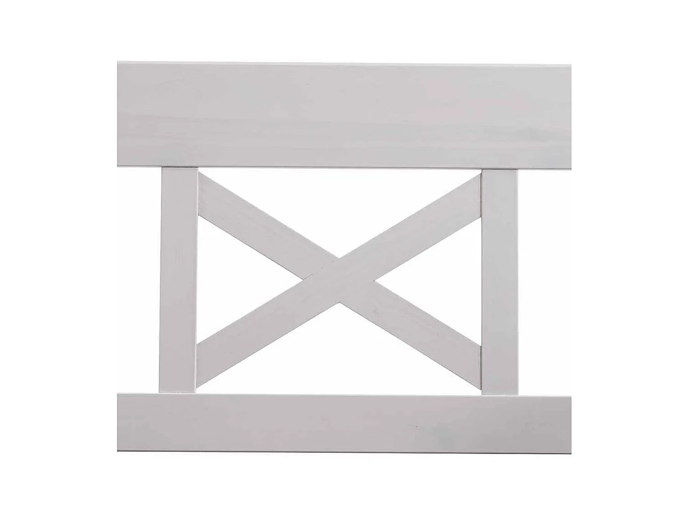 Holzbank mit Truhe Weiß massiv