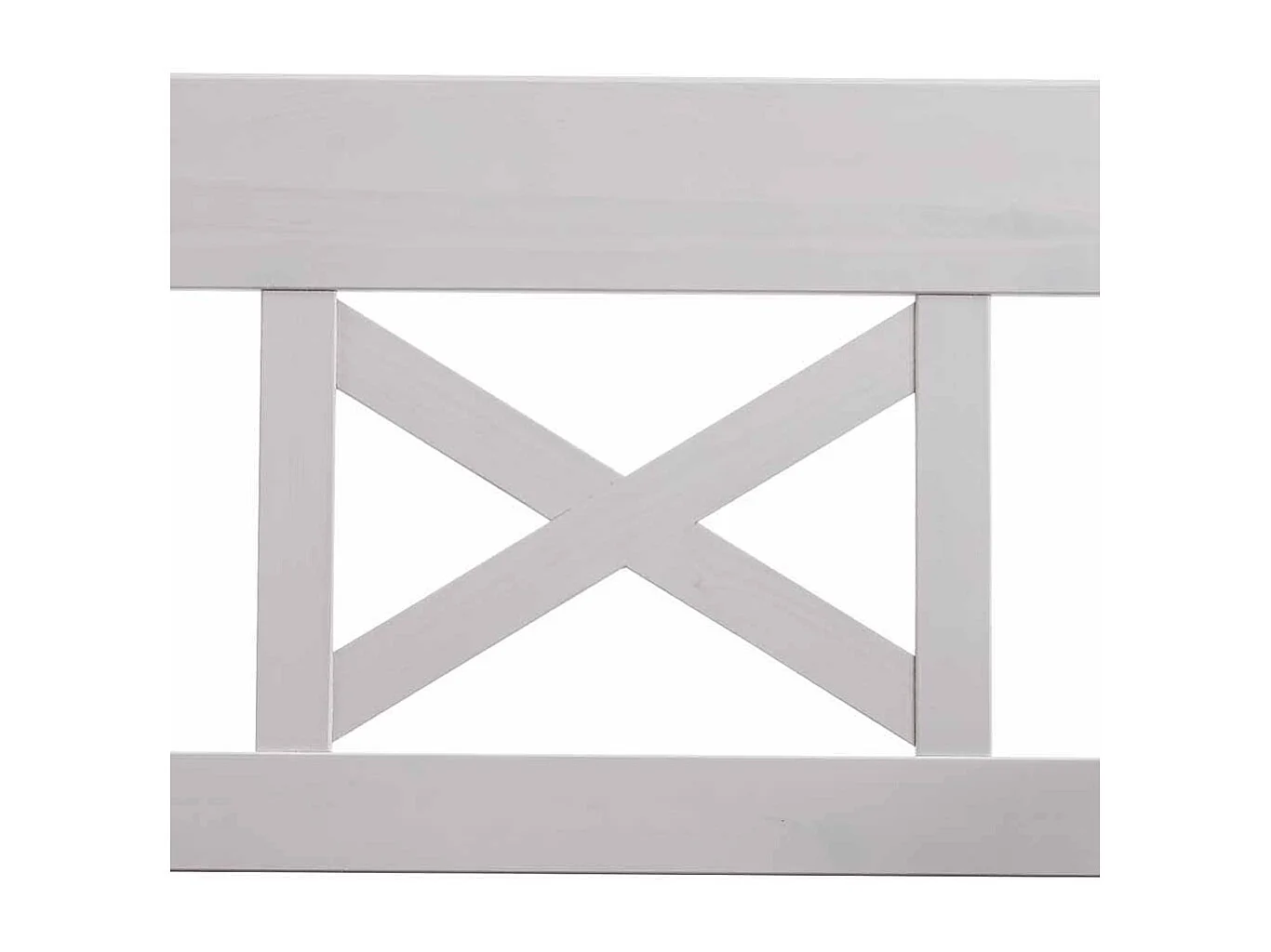 Holzbank mit Truhe Weiß massiv