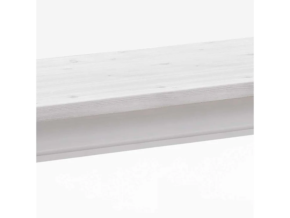 Weiße Eßtischbank aus Kiefer Massivholz Landhausstil
