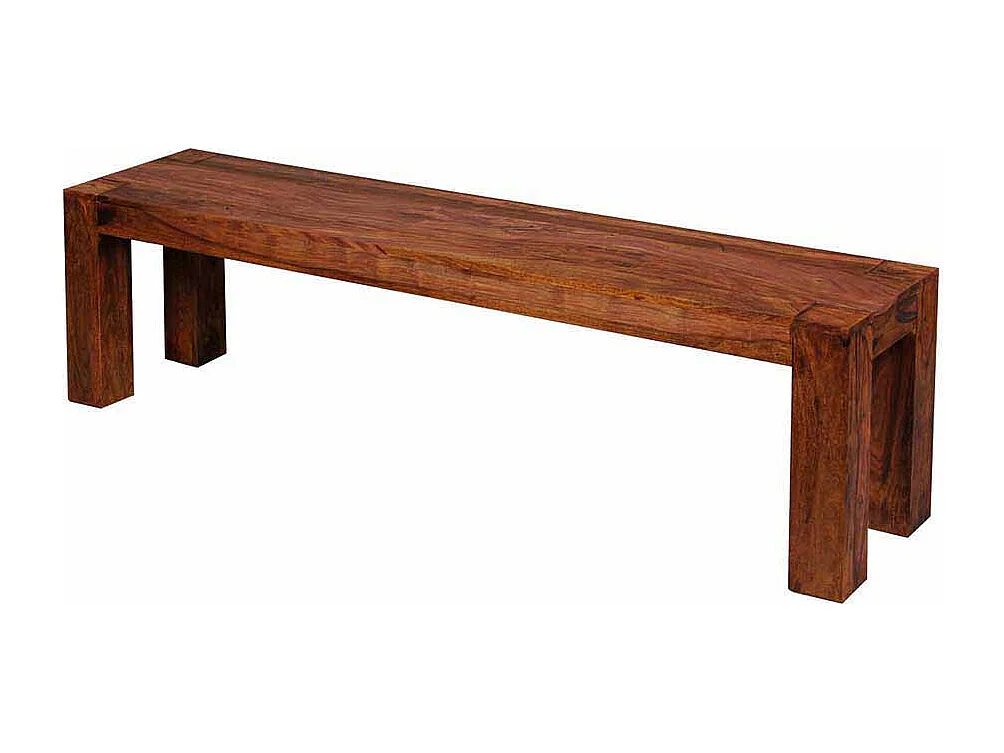 Essbank aus Sheesham Massivholz ohne Rückenlehne