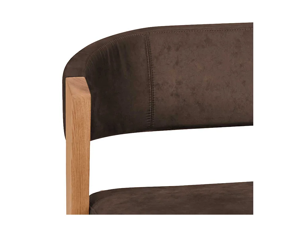 Esstischbank in Braun und Wildeichefarben Microfaser Bezug