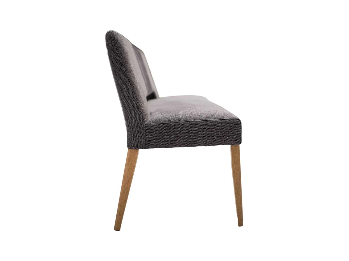 Esszimmer Sitzbank in Dunkelgrau & Eichefarben 160 cm breit