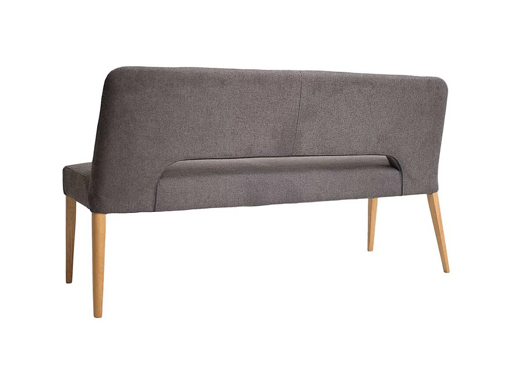 Esszimmer Sitzbank in Dunkelgrau & Eichefarben 160 cm breit