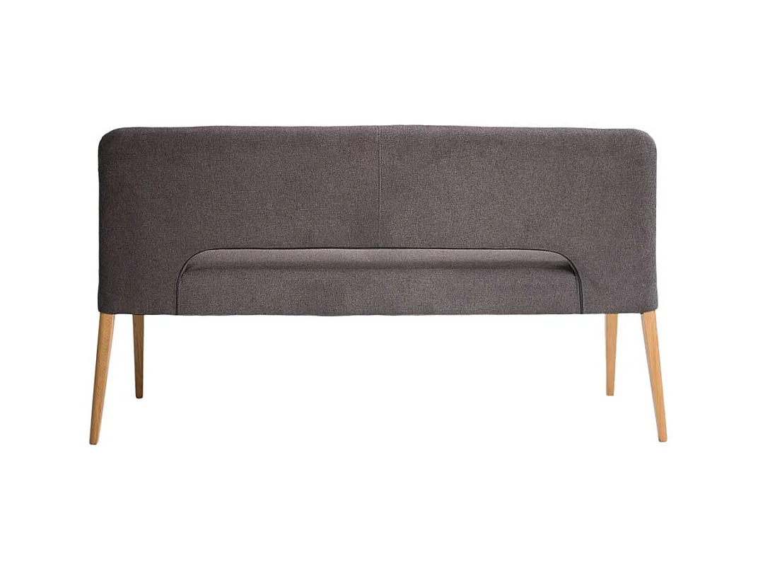 Esszimmer Sitzbank in Dunkelgrau & Eichefarben 160 cm breit