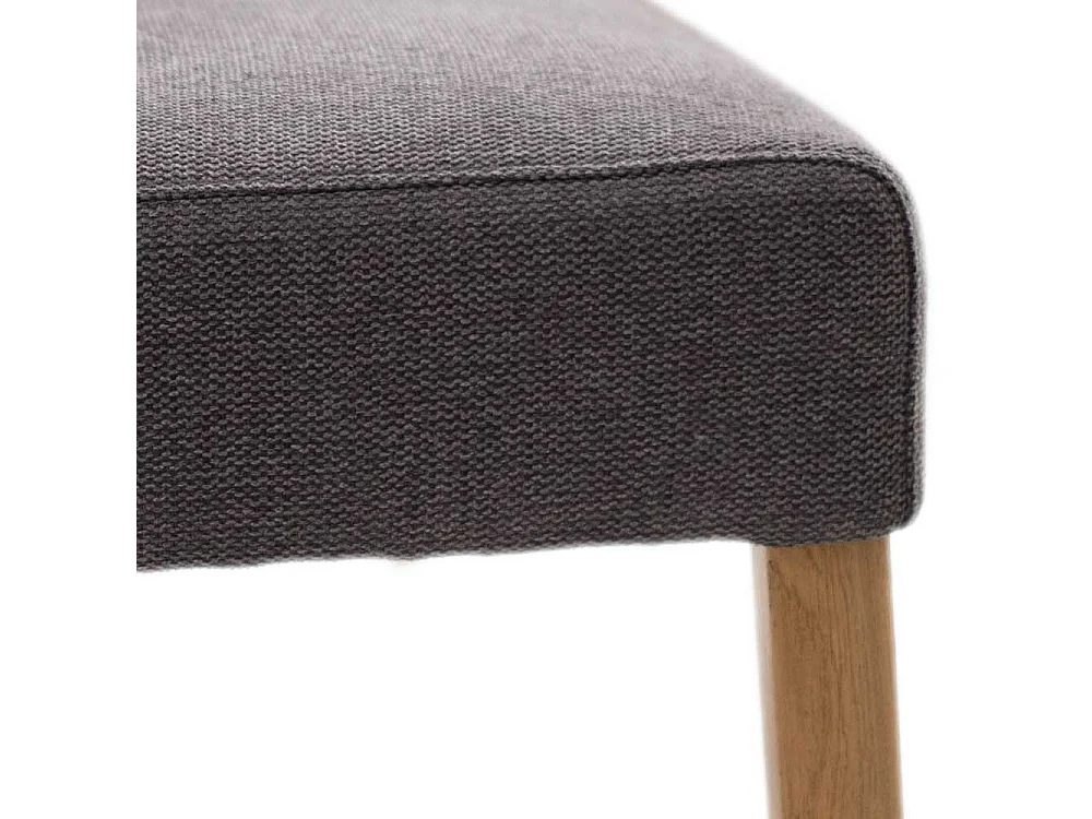 Esszimmer Sitzbank in Dunkelgrau & Eichefarben 160 cm breit