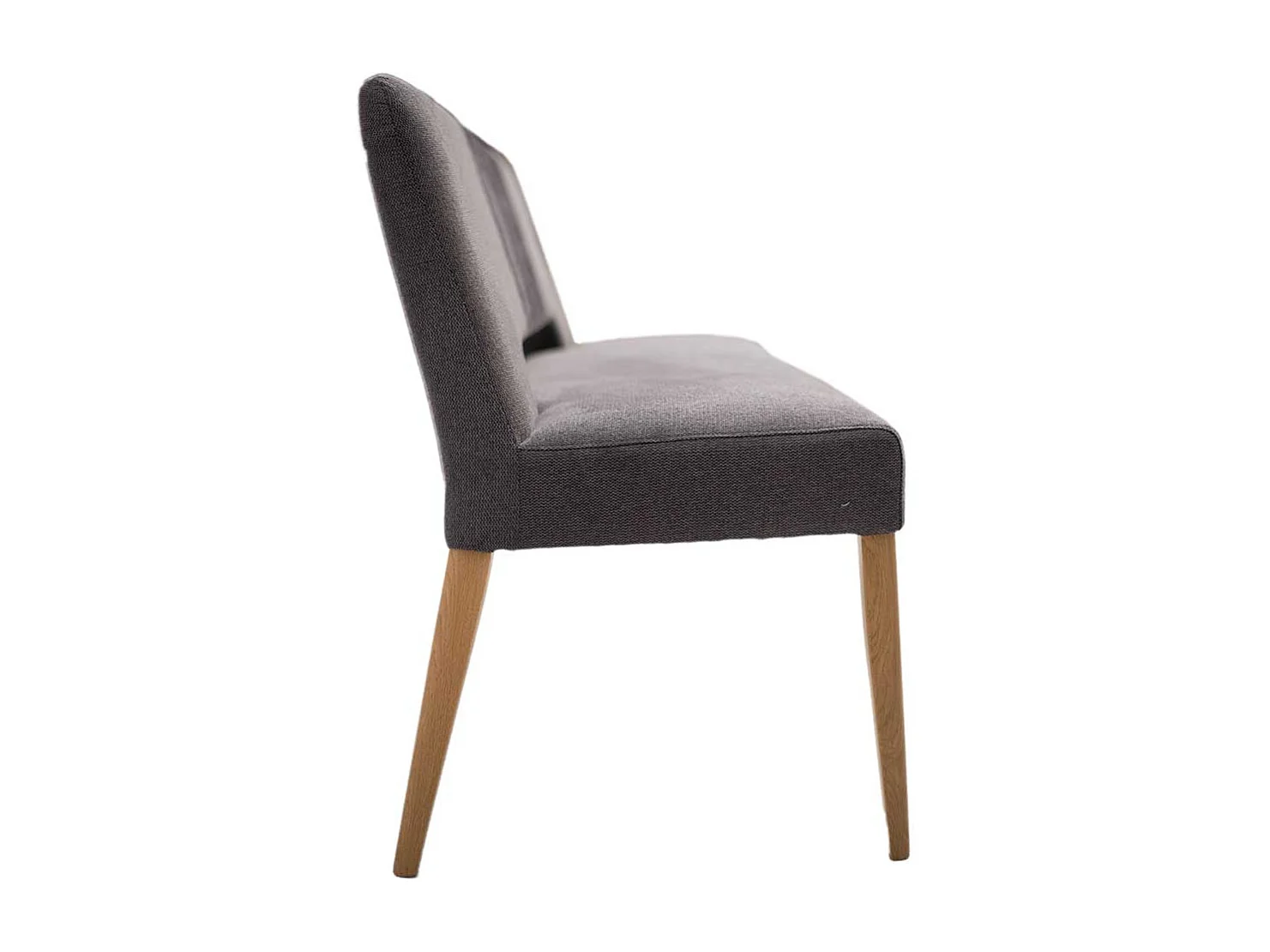 Esszimmer Sitzbank in Dunkelgrau & Eichefarben 160 cm breit