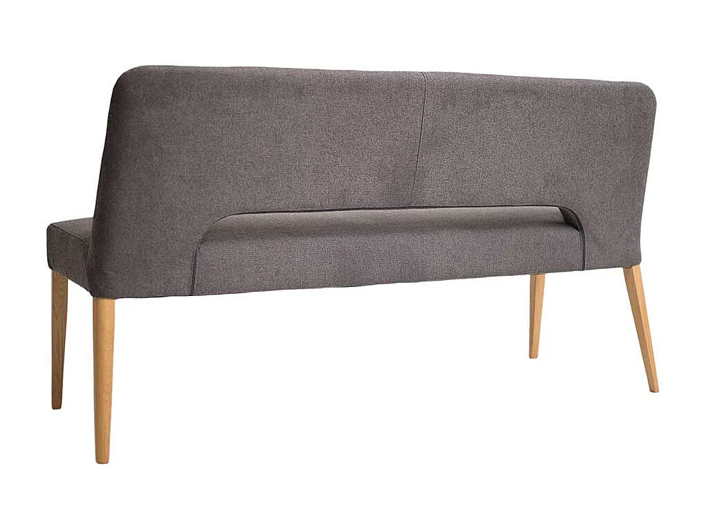 Esszimmer Sitzbank in Dunkelgrau & Eichefarben 160 cm breit