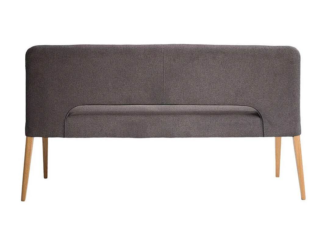 Esszimmer Sitzbank in Dunkelgrau & Eichefarben 160 cm breit