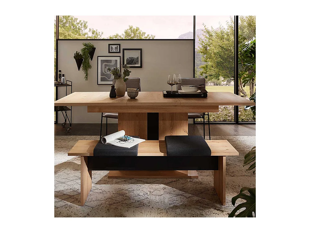 Esszimmersitzbank mit zwei Sitzplätzen zwei Polsterauflagen