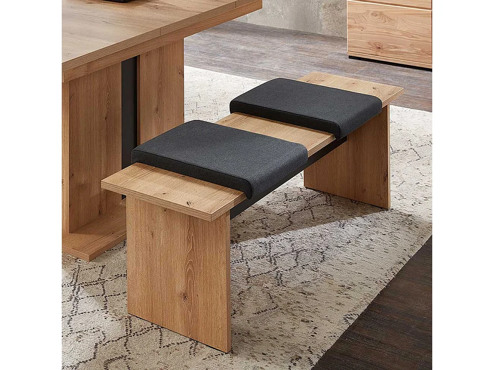 Esszimmersitzbank mit zwei Sitzplätzen zwei Polsterauflagen