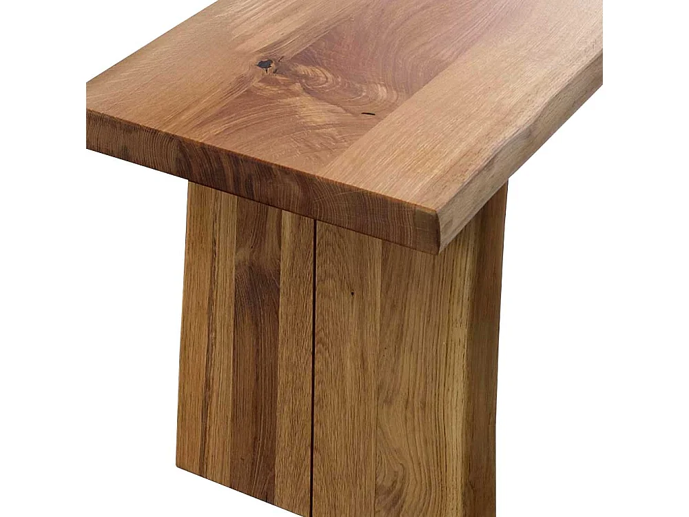 Baumkantenbank ohne Lehne Wildeiche Massivholz