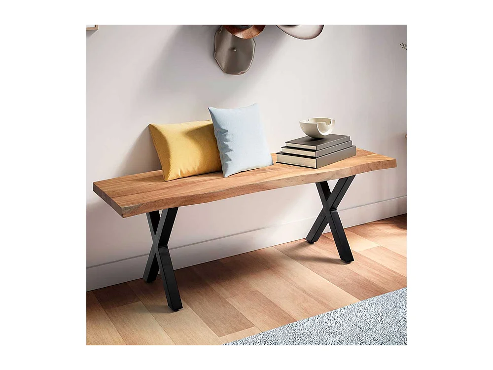 Holzbank Flurbank im Industry und Loft Stil 46 cm hoch