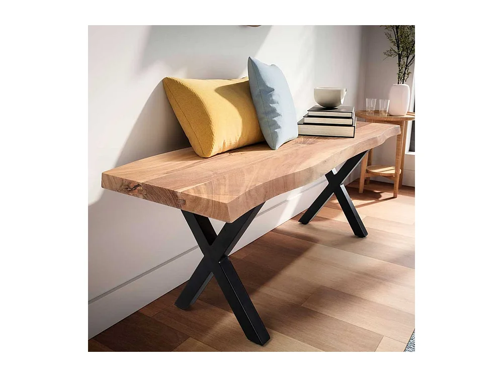 Holzbank Flurbank im Industry und Loft Stil 46 cm hoch