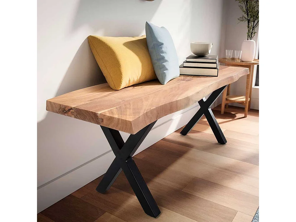 Holzbank Flurbank im Industry und Loft Stil 46 cm hoch