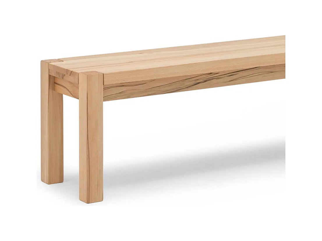 Sitzbank aus Kernbuche Massivholz 120 cm