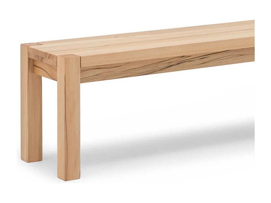Sitzbank aus Kernbuche Massivholz 120 cm