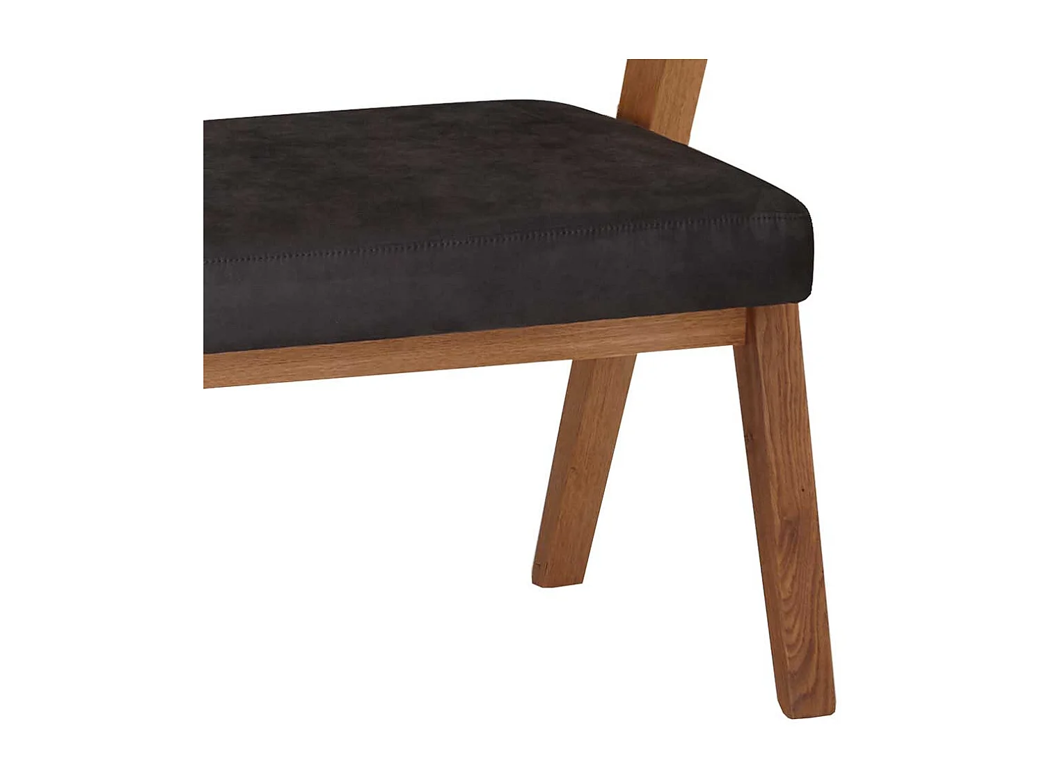 Sitzbank Esszimmer in Anthrazit Microfaser Gestell Wildeiche