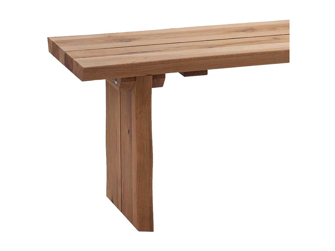 Baumkanten Bank aus Wildeiche massiv geölt