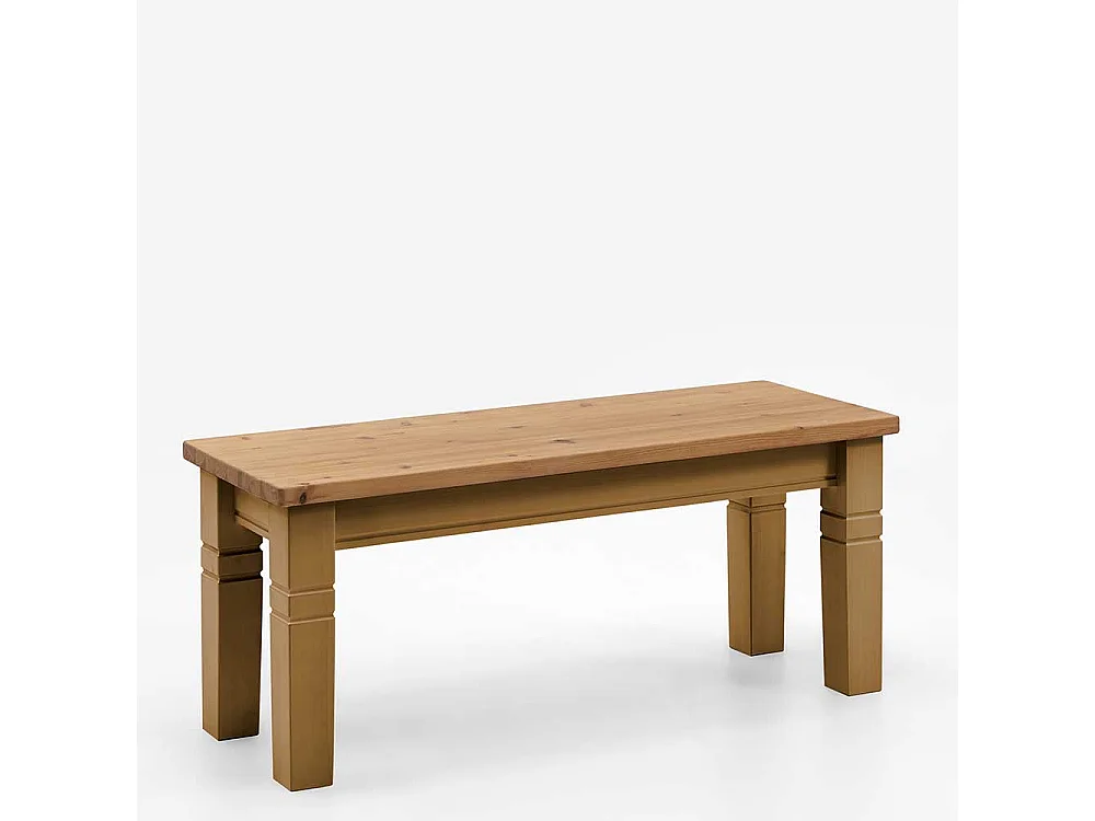 Esstischbank aus Kiefer massiv in Laugenfarben 46 cm Sitzhöhe