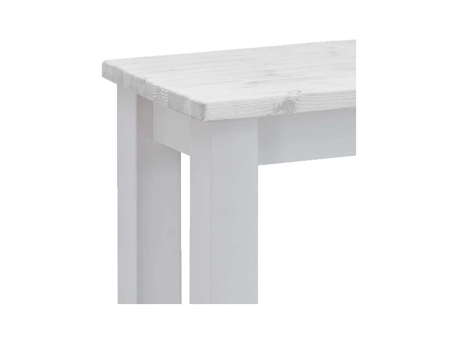 Weiße Landhaus Küchenbank ohne Lehne Kiefer Massivholz