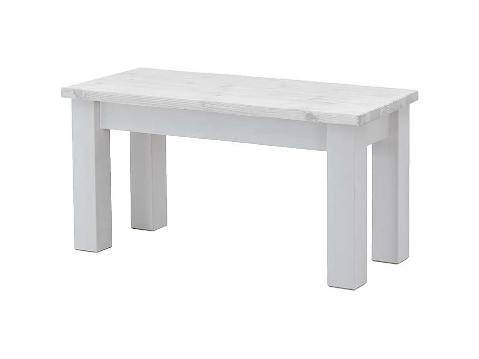 Weiße Landhaus Küchenbank ohne Lehne Kiefer Massivholz