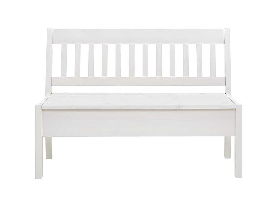 Küchenbank in Weiß Kiefer massiv Truhe