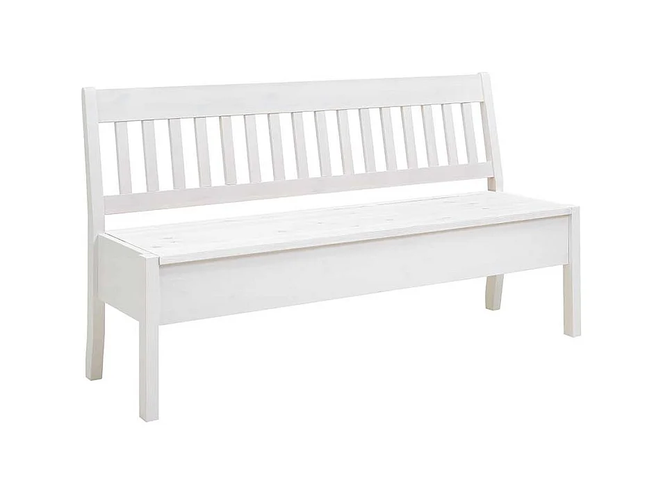 Küchenbank in Weiß Kiefer massiv Truhe