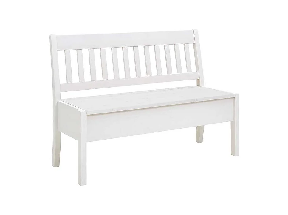 Küchenbank in Weiß Kiefer massiv Truhe