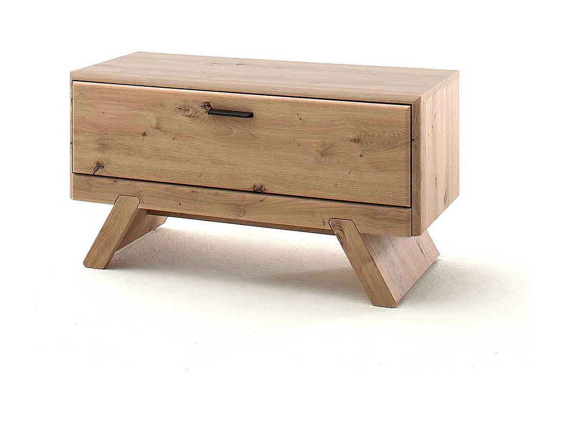 Garderobensitzbank in Eichefarben und Dunkelgrau Klappe